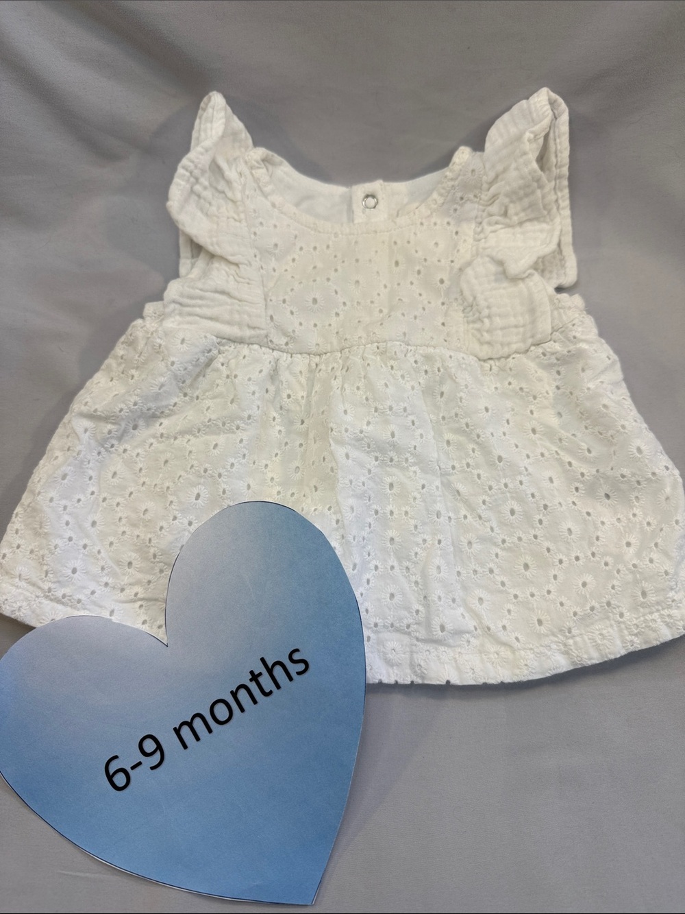 Cat & Jack White Eyelet Baby Dress